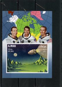 AJMAN 1967 Mi#Bl.67B SPACE RESEARCH/APOLLO 7 S/S IMPERF. MNH 