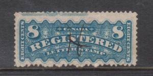 Canada #F3 XF Used Showing Imprint In Top Margin 