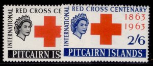 PITCAIRN ISLANDS QEII SG34-35, 1963 red cross centenary set, NH MINT.