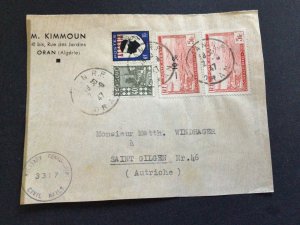 Algeria 1947 military censor to Autriche postal cover front  63065 