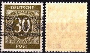 GERMANY / British-American Bizone 1948 Numerals 30Pf Postal Cors Ribbon, MNH