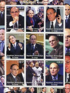 Congo 1999 RUDOLPH GULIANI American Attorney Sheet Perforated Mint (NH)