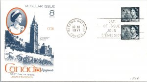 Canada 1971 FDC - Regular Issue 8 Cents Coil - Ottawa, Ont - J8840