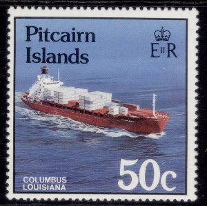 PITCAIRN ISLANDS QEII SG274w, 1985 50c, NH MINT. Cat £45. WMK CROWN TO RIGHT
