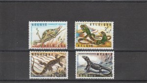 Belgium  Scott#  B779-B782  MNH  (1965 Reptiles at Antwerp Zoo)