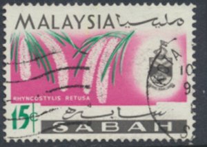 Sabah  Malaysia    SC# 22   Used  Flowers  see details & scans