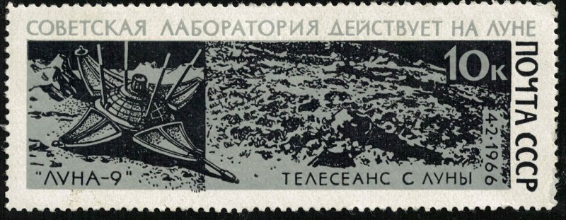 Space, TV show from the moon 4.2.1966, MNH **, 10 kop (T-6759)