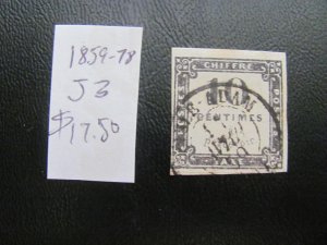 FRANCE 1859-78 USED SC J3 POSTAGE DUE VF $17.50 (164)