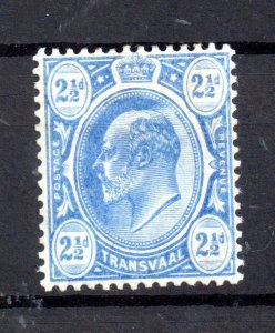 Transvaal 1909 2 1/2d bright blue mint MH SG276 WS16517