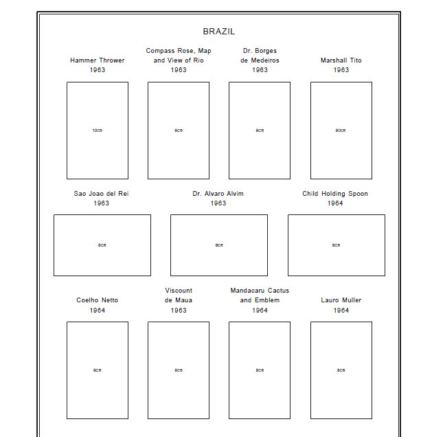 BRAZIL STAMP ALBUM PAGES 1843-2010 (466 PDF digital pages)
