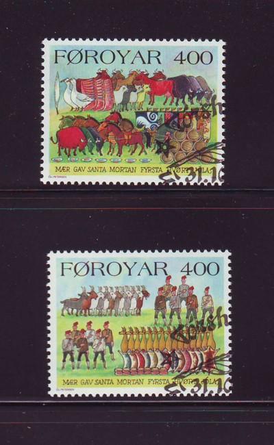 Faroe Islands Sc274-5 1994 Christmas stamp set used