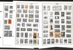 Cyprus Stamp Collection on 20 Regent & Harris Pages, 1886-1985 (BA)