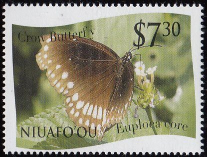 Tonga Niuafo'ou 2012 MNH Sc #285 7.30pa Crow Butterflies