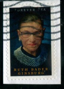 5821 US (66c) Ruth Bader Ginsburg SA, used on paper