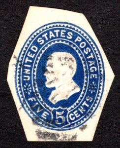 1887, US 5c, Cut, Used, Sc U330