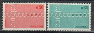 Andorra, French Stamp 205-206  - 71 Europa