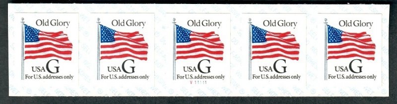 #2886b Old Glory G #V11111 MNH plate number coil PNC5