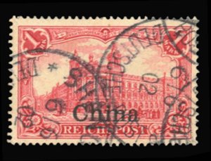 German Colonies, German Offices in China #33 Cat$32.50, 1900 1m carmine rose,...