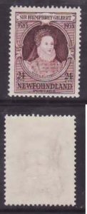 Newfoundland-Sc#224- id30-unused og hinged 24c QEI-1933-