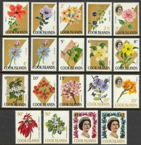 Cook Islands Sc# 199-217 MNH 1967-1969 1/2c-$2 Flowers