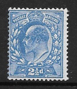 Sg 276 M17(1) 2½d Deep Bright Blue Harrison Perf. 14 UNMOUNTED MINT/MNH