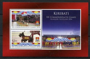 Kiribati Stamps 2014 MNH XX Commonwealth Games Glasgow Sports 2v M/S