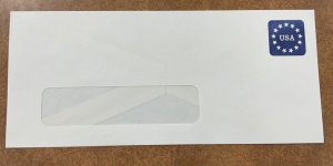 U 614b red 25c omitted major error  envelope entire 1989 Postal Stationery