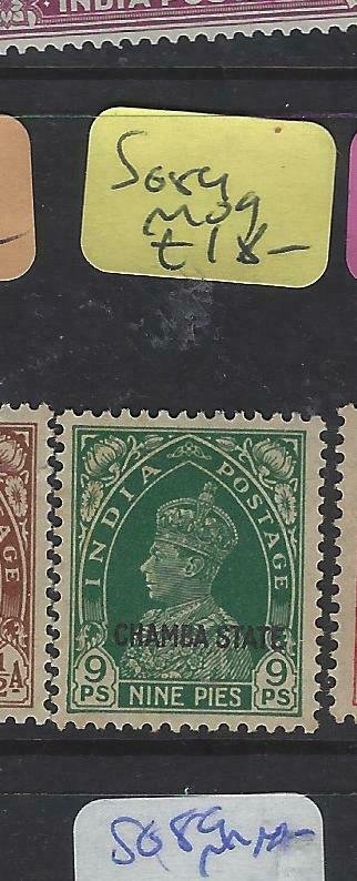 INDIA CHAMBA (P2012B)  KGVI  9P      SG 84   MOG