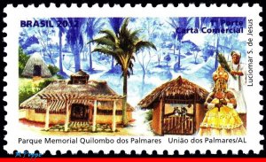 3234 BRAZIL 2012 QUILOMBO DOS PALMARES, MEMORIAL PARK, AFRICA, FOLKLORE, MNH