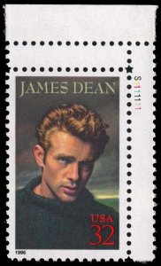 United States - Scott 3082 - Mint-Never-Hinged - Attached Plate Number Tab