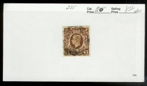 GREAT BRITAIN Sc#275 Used