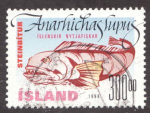 1998 Iceland Island Sc #859 - Intl. Year of the Fish. Atlantic Wolffish Cv$8