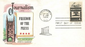 1119 4c FREEDOM OF THE PRESS - Fluegel cachet