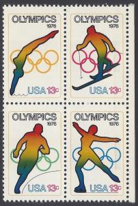 #1695-1698 13c Olympic Games Block of 4 1976 Mint NH