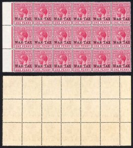 Bahamas SG92 1d opt War Tax type 10 Block U/M Cat 90+++++ pounds