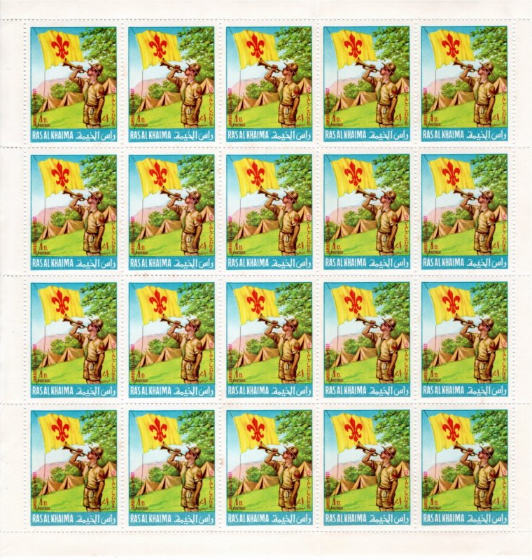 Ras Al Khaima 1967 MNH Mi 188 Sheet of 20