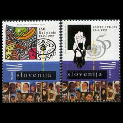 SLOVENIA 1995 - Scott# 239-40 UN 50th. Set of 2 NH