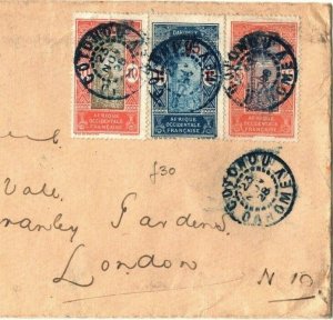 French Colonies DAHOMEY *Cotonou* CDS Cover BENIN London Fine Usage 1928 LA150