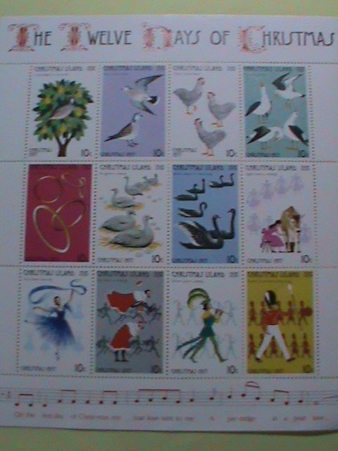 CHRISTMAS ISLAND STAMP :1977 SC#86  THE TWELVE DAYS OF  CHRISTMAS  -MNH  SHEET