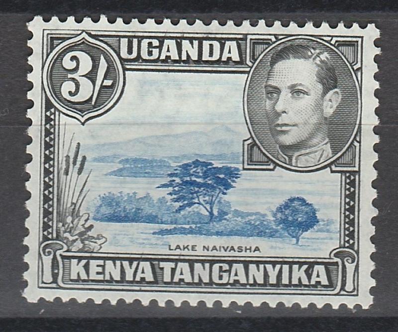 KENYA UGANDA TANGANYIKA 1938 KGVI LAKE 3/- PERF 13 X11.75