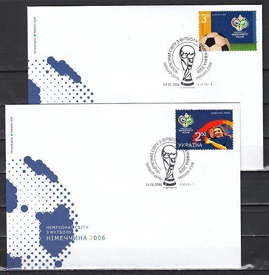 Ukraine, Scott cat. 631-632. World Cup Soccer issue on 2 First day covers. ^