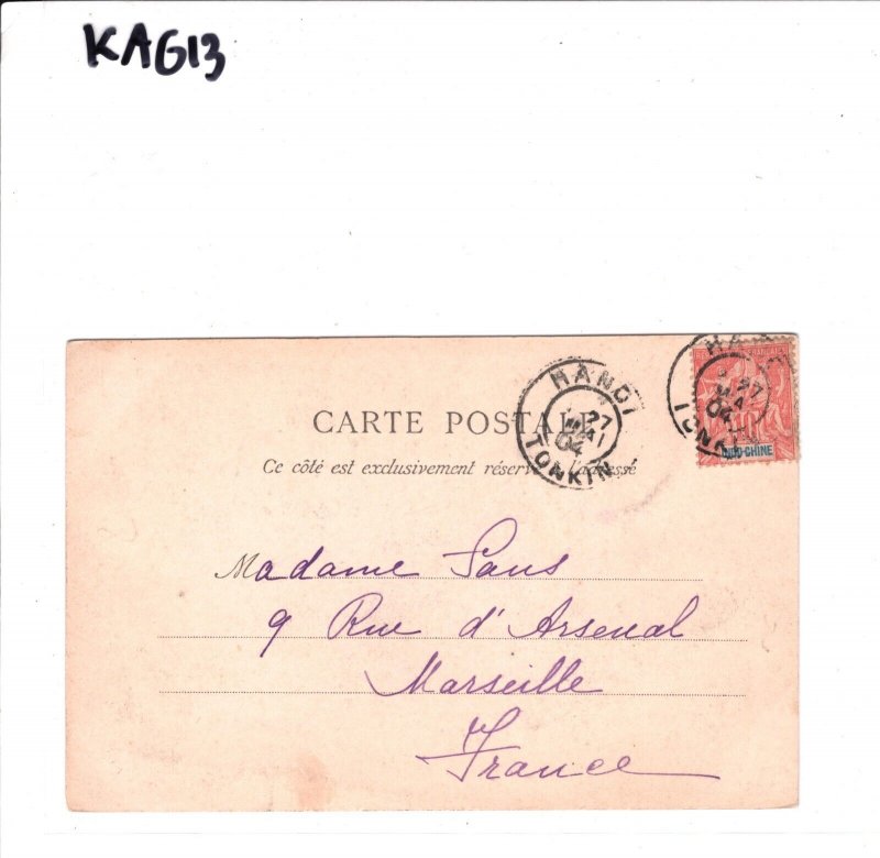 France Cols INDOCHINA Postcard HANOI (Vietnam) 1904 {samwells-covers}KA613