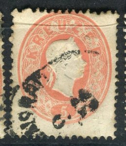 AUSTRIA; 1860-1 classic F. Joseph issue fine used Shade of 5k. value,