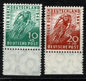 GERMANY ALLIED 1949 TRANS-GERMAN CYCLE RACE MINT(NH) SGA146-7 Wmk.M7 P.14 SUPERB