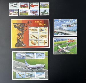 Tanzania 1999 Mi. 3186-3205 Bl. 430-431 Aviation Aircraft History