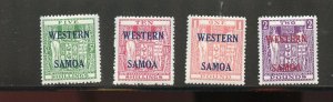 WESTERN SAMOA 1955 OVERPRINTED  NEW ZEALAND SCOTT #216-19 F/VF OG MINT NH