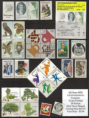 US 1978 Commemorative Year Set, Mint Never Hinged, buy no...