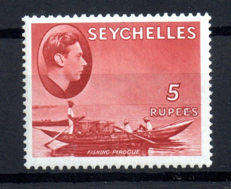 Seychelles KGVI 1938 5R red mint MNH SG149 WS16597