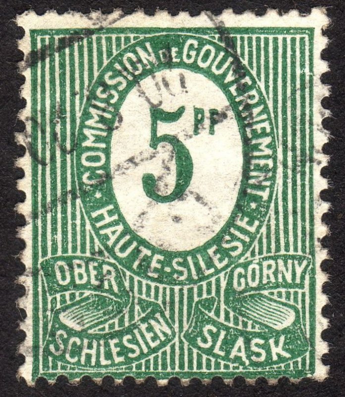 1920, Upper Silesia, 5pfg, Used, Sc 3