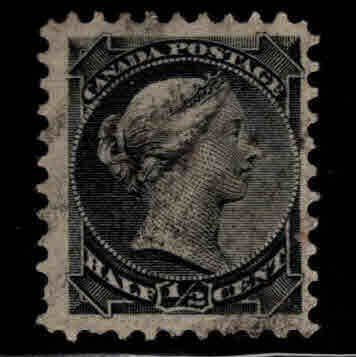 CANADA Scott 34 Used 1/2 cent  Victoria Stamp  CV $10